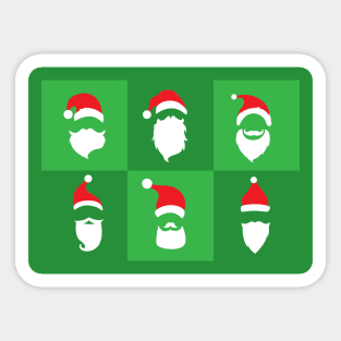 Santa Claus beard ugly christmas Sticker